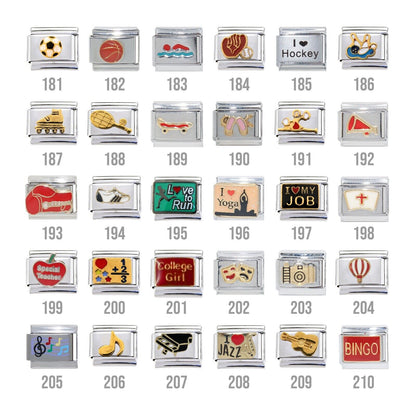 Bracelet including 2 or more 9mm Italian charms