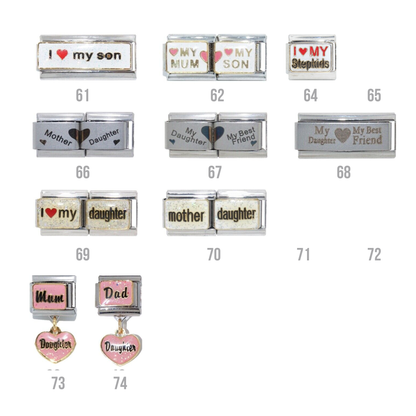 Son, Daughter & Children - 9mm Italian charm