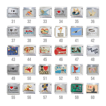 Sports - 9mm Italian charms