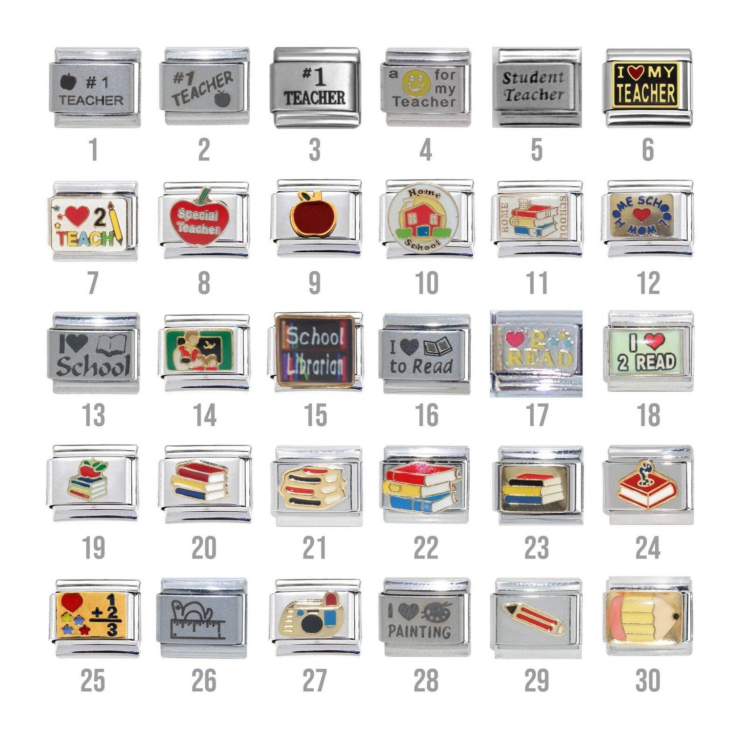 School - 9mm Italian Charm