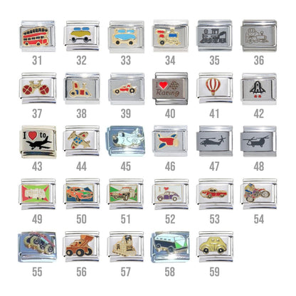 Transportation  9mm Italian Charms