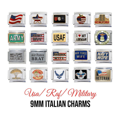 USA Military 9mm Italian charms