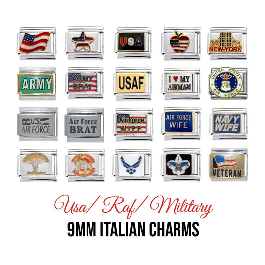 USA Military 9mm Italian charms