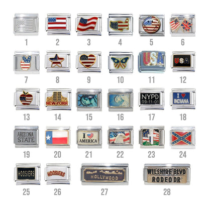 USA Military 9mm Italian charms