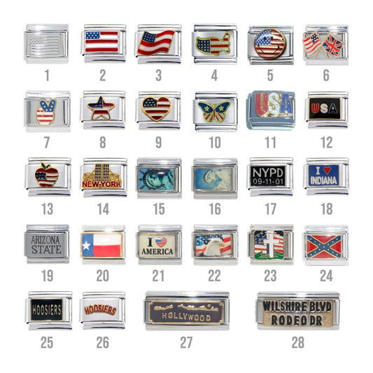 USA Military 9mm Italian charms