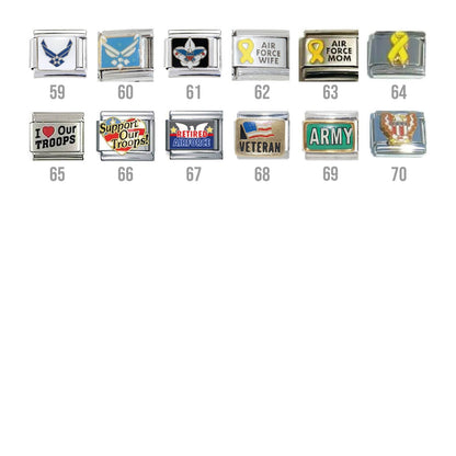 USA Military 9mm Italian charms