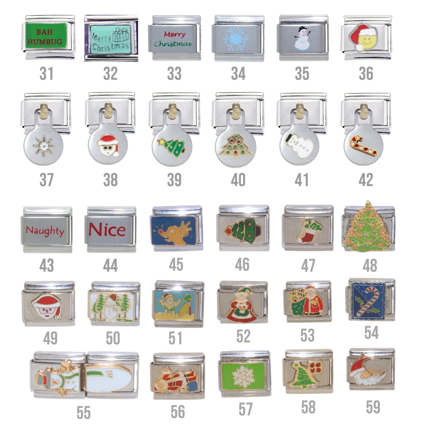 Christmas - 9mm Italian Charms